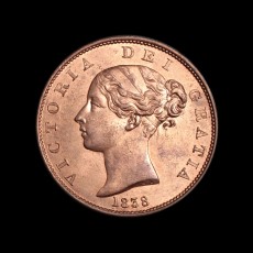 1838 halfpenny obverse