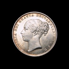1845 shilling obverse