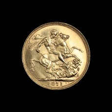 1871 sovereign reverse