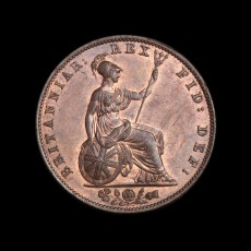 1837 halfpenny reverse