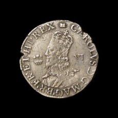 Charles I sixpence obverse