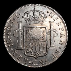 George III countermarked dollar reverse