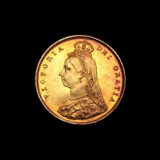 1887 half sovereign obverse