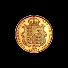 1887 half sovereign reverse
