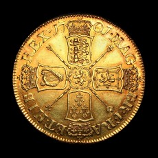 William III five guineas reverse