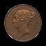 Victoria Proof copper penny reverse
