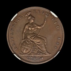 Victoria Proof copper penny reverse