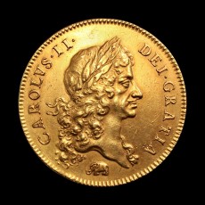 Charles II five guineas obverse