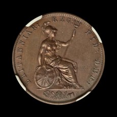 Victoria Proof copper halfpenny reverse