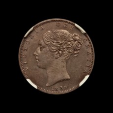 Victoria Proof copper farthing obverse