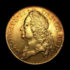 George II five guineas obverse
