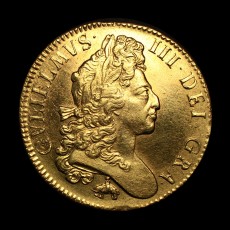 1699 five guineas obverse