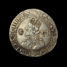 Charles I sixpence obverse