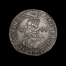 Charles I sixpence obverse