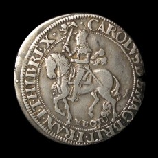 Charles I halfcrown York, obverse