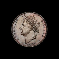 1827 farthing obverse
