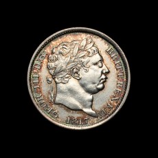 George III shilling obverse