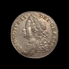George II shilling obverse