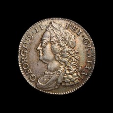 George II shilling obverse