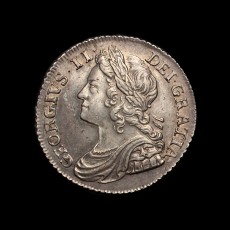 George II shilling obverse
