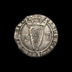 Henry VIII harp groat obverse