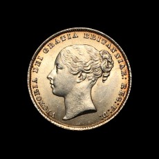 1859 shilling obverse
