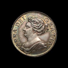 Anne shilling obverse