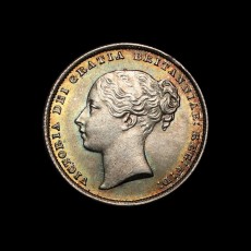 1864 shilling obverse