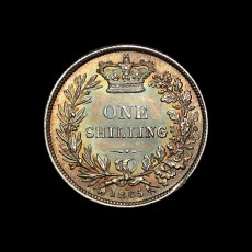1865 shilling reverse