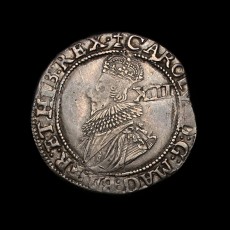 Charles I shilling obverse