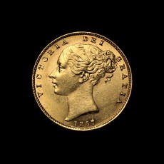 1857 sovereign obverse