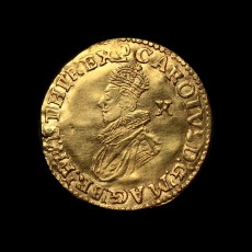 Charles I double crown obverse