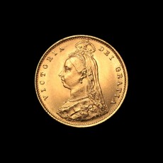1887 half sovereign obverse