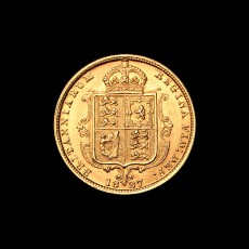 1887 half sovereign reverse