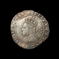 Elizabeth sixpence obverse