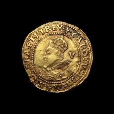 Charles I gold crown obverse