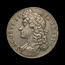 James II halfcrown obverse