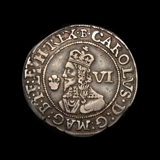 Charles I sixpence obverse