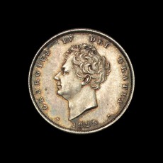 1826 proof shilling obverse