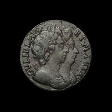 William and Mary farthing obverse