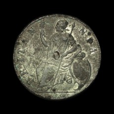William and Mary tin halfpenny reverse