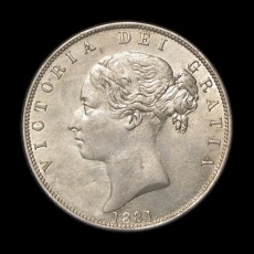 Victoria halfcrown obverse