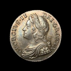 George II shilling obverse