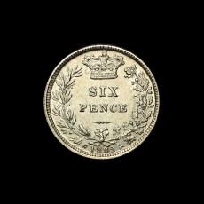 Victoria sixpence reverse