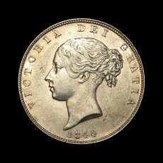 1844 halfcrown obverse