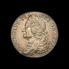 George II shilling obverse