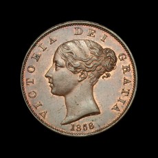 1858 halfpenny obverse