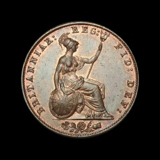 1858 halfpenny reverse