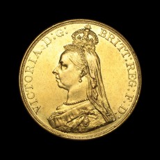 1887 five pounds obverse