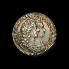 William Mary sixpence obverse
